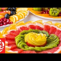 Красивая Фруктовая Нарезка на Праздничный стол! Три фруктовые тарелки на Новый год 2019!