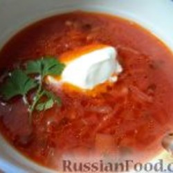 Рецепт: Борщ с квашеной капустой на RussianFood.com