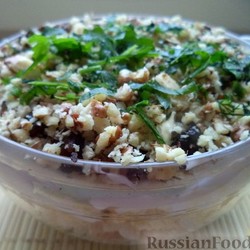 Салат куриный "Очарование" с черносливом