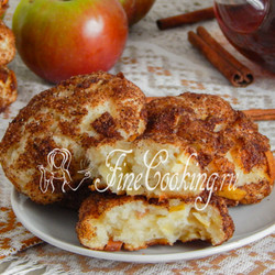 Творожное печенье с яблоками