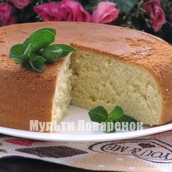 Бисквит в мультиварке: рецепт с пошаговыми фото | Мультиповаренок