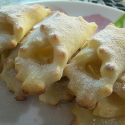 творожное печенье с яблоком