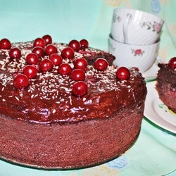 Простой торт "Пьяная вишня"