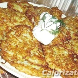 Картофельные оладьи с кабачком