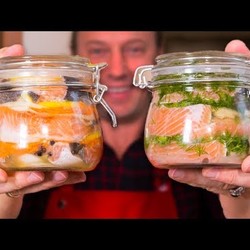 Два посола рыбы. Форель. Быстрый маринад. Сухой посол. Сельдь.