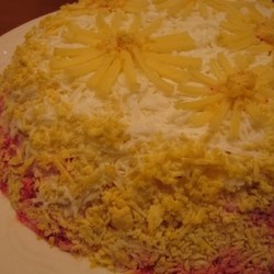 Селедка под шубой (с сыром)