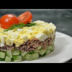 Салат с ТУНЦОМ и огурцом за 15 МИНУТ! Простые и вкусные рецепты салатов [Семейные рецепты]