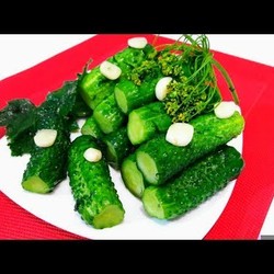 Малосольные Огурцы в Пакете за 3 часа Вкусные Хрустящие  Быстрый  Простой Рецепт Малосольных Огурцов