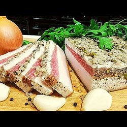Домашнее Соленое Сало с Чесноком и Перцем / Простой Рецепт Как Засолить Сало