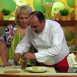 Лимонная треска со шпинатом, Имбирно-мятный коктейль