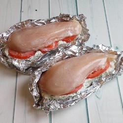 Филе с творогом и зеленью