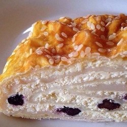 Рулет из лаваша с творогом