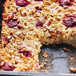 Запечённая овсянка с яблоками