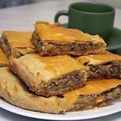 Мясной пирог на кефире с фаршем