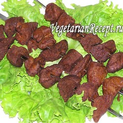 Вегетарианский шашлык из сейтана, пошаговый рецепт с фото