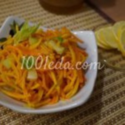 Морковно-тыквенный салат с сельдереем