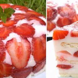 клубничный торт без выпечки