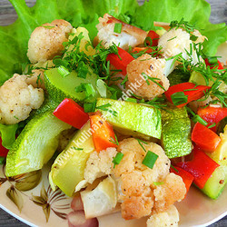 Цветная капуста с овощами. Замечательный салат или закуска на стол