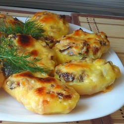 картошшка запеченная с грибами
