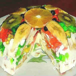 Желейный торт "битое стекло" со сметаной | Десерты