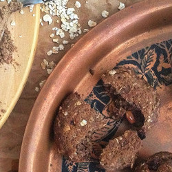 Имбирное печенье из льняной муки с овсянкой