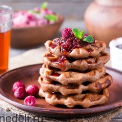 Постные вафли с вареньем