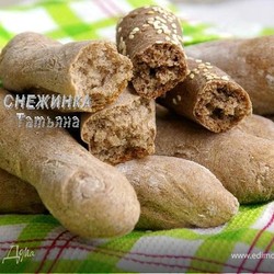 Хлебные палочки с льняной мукой (два варианта)