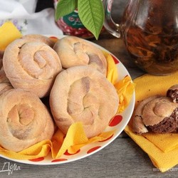 Песочные спиральки с пастой из фасоли