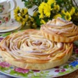 Яблочный пирог "Чайная роза"