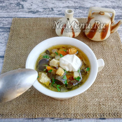 Грибной суп из замороженных грибов