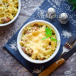 Макароны запеченные с фаршем