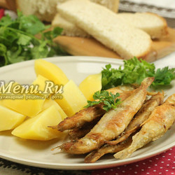 Вкусная жареная корюшка на сковороде