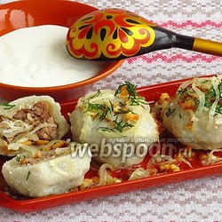 Клёцки картофельные с мясом по-белорусски