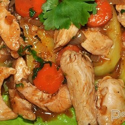 Поджарка из куриного филе