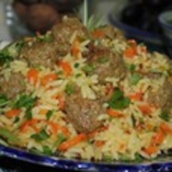 Плов с фрикадельками