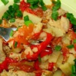 Свинина, запечённая с овощами в мультиварке