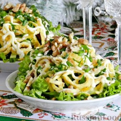 Салат "Римский" с говядиной и яичными блинчиками