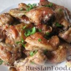 Рецепт: Курица под майонезом в духовке на RussianFood.com