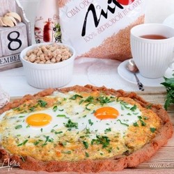 Лепешка с отрубями, сыром и зеленью