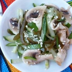 Маринованные овощи с шампиньонами и морской капустой, пошаговый рецепт с фото