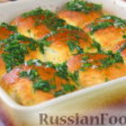 Рецепт: Пампушки с зеленью и чесноком, к борщу на RussianFood.com