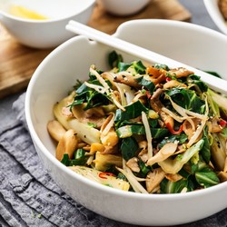 Pak Choi-Salat mit Pilzen