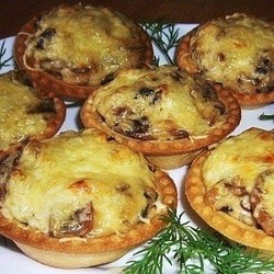 Жюльен в тарталетках - еще одна шикарная закуска на праздничный стол