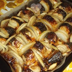 Запеченная скумбрия.