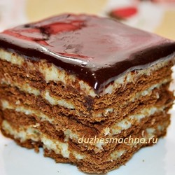 Торт без выпечки с кокосовым кремом