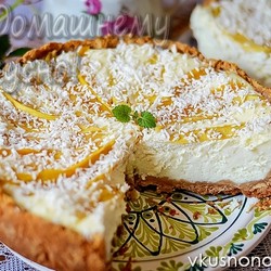 Творожный пирог с фруктами