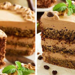 Кофейно-ореховый торт без муки