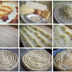 Слоеный пирог с сыром