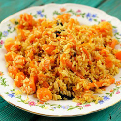 Плов с тыквой и сухофруктами