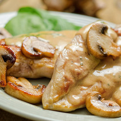 Готовим курицу с грибами под нежнейшим соусом за 30 минут